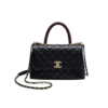 Chanel Flap Bag Medium Crossbody 9in/ 23cm Black Gold Hardware For Women A92990