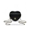 Chanel Mini Heart Bag Black For Women 7in/18cm AS3191 B07958 94305