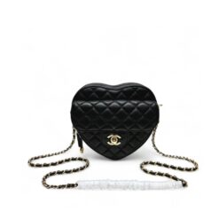 Chanel Mini Heart Bag Black For Women 7in/18cm AS3191 B07958 94305