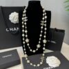 Chanel Pearl CC Flower Necklace Gold For Women