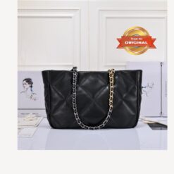 Alternative view of [True-to-ORIGINAL] Chanel Shopping Chanel Bag 19 Black For Women 16in/41cm