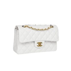 Alternative view of Chanel Small Classic Double Flap Crossbody Bag 9.1in/ 23cm White Gold Hardware For Women