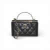 Chanel Small Vanity Case Black For Women 6.7in/17cm AS3171