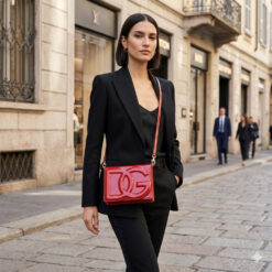 Alternative view of Dolce Gabbana Logo Crossbody Bag 7.8In/ 20cm Red Gold Hardware For Women BB7287A147180315