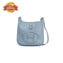 [True-to-ORIGINAL] Hermes Evelyne III 29 Bag Light Blue With Silver-Toned Hardware For Women, Women’s Shoulder And Crossbody Bags 11.4in/29cm H056277CK18