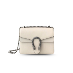 Gucci Dionysus Mini Shoulder Bag 7.9in/ 20cm White Silver Hardware For Women 421970 0K7JN 9680