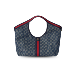 Gucci Giglio Large Tote Bag 23.6in/ 60cm Blue/ White Denim Gold Hardware For Women ‎853971 FAFFQ 8864