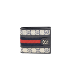 Gucci Ophidia GG Wallet Beige and Blue For Men 4.3in/11cm GG 597606 96IWN 4076