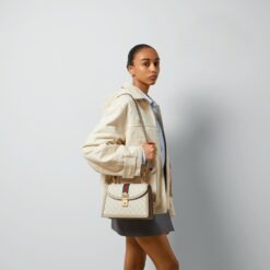 Alternative view of [True-to-ORIGINAL] Gucci Ophidia Small Top Handle Bag 9.8in/25cm Beige Gold Hardware For Women 651055 UULAG 9682‎