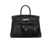 Hermes Birkin Cargo 35 Top Handle Bag 13.8in/ 35cm Black Silver Hardware For Women
