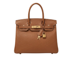 Hermes Birkin Top Handle Bag 12in/ 30cm Brown Togo Gold Hardware Bag For Women