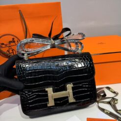 Alternative view of Hermes Constance 23 Pattern Crocodile Black For Women, Women’s Handbags, Shoulder Bag 9in/23cm