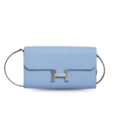 Hermes Constance Long Togo Wallet Light Blue, Silver Toned Hardware Bag For Women, Women’s Handbags, Shoulder Bags 8.1in/21cm