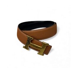 Hermes Constance Martelee Belt Buckle Reversible Brown For Women, Women Belt