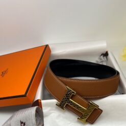 Alternative view of Hermes Constance Martelee Belt Buckle Reversible Brown For Women, Women Belt