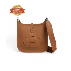 [True-to-ORIGINAL] Hermes Evelyne III 29 Bag Brown With Silver-Toned Hardware For Women, Women’s Shoulder And Crossbody Bags 11.4in/29cm H073599CC37