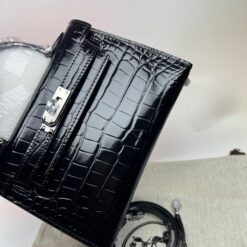 Alternative view of Hermes Mini Kelly 19 Black Silver Toned Hardware Bag For Women, Women’s Handbags, Shoulder Bags 7.5in/19cm