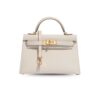 Hermes Mini Kelly Craie For Women Gold-Toned Hardware 7.5in/19cm