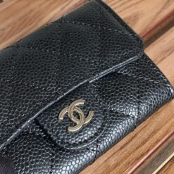 Alternative view of Chanel Classic Card Holder Silver Black For Women, Women’s Wallet 4.5in/11.5cm