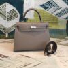 Hermes Kelly 25 Sellier Epsom Gris Asphalt Bag For Women Silver Toned Hardware, Women’s Handbags, Shoulder Bags 10in/25cm