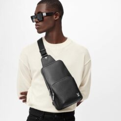 Alternative view of [True-to-ORIGINAL] Louis Vuitton Avenue Sling Bag 12.2in/ 31cm Black Silver Hardware For Women M30443