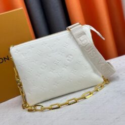 Alternative view of Louis Vuitton Coussin PM Shoulder Bag 10.2in/ 26cm Monogram-Embossed Cream Gold Hardware For Women M57793