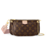 Louis Vuitton Multi Pochette Accessoire Shoulder Bag 9.4in/ 24cm Pink Monogram Canvas Gold Hardware For Women M44840