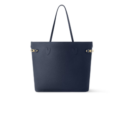 Louis Vuitton Neverfull Inside Out MM Tote Bag 12.2in/ 31cm Navy Gold Hardware For Women M14994