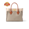 [True-to-ORIGINAL] Louis Vuitton On My Side MM Tote Bag Grey For Women 12in/31cm M53825