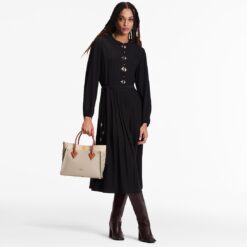 Alternative view of [True-to-ORIGINAL] Louis Vuitton On My Side MM Tote Bag Grey For Women 12in/31cm M53825