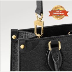 Alternative view of [True-to-ORIGINAL] Louis Vuitton OnTheGo PM Tote Bag 9.8in/ 25cm Black Gold Hardware For Women M45653