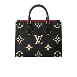 Louis Vuitton OnTheGo PM Tote Bag 9.8in/ 25cm Black Gold Hardware For Women M45659