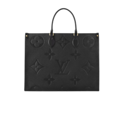 Louis Vuitton Onthego GM Tote Bag 16.1in/ 41cm Monogram Empreinte Black Gold Hardware For Women M44925