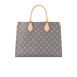 Louis Vuitton Onthego MM Tote Bag 13.8in/ 35cm Trianon Grey Gold Hardware For Women M12415