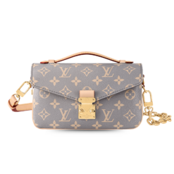 Louis Vuitton Pochette Metis East West Shoulder Bag 8.5in/ 21.5cm Trianon Grey Gold Hardware For Women M12429