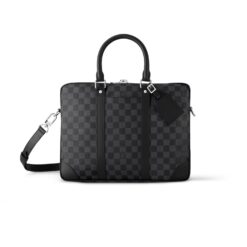 Louis Vuitton Porte-Documents Voyage PM Bag Black For Men 14.4in/36.5cm N40445