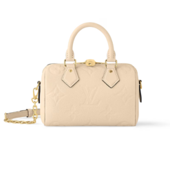 Louis Vuitton Speedy Bandouliere 20 Top Handle Bag 8in/ 20.5cm Beige Gold Hardware For Women‎ M58954