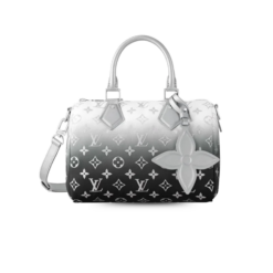Louis Vuitton Speedy Bandouliere 25 Top Handle Bag 9.8in/ 25cm Frost Silver Hardware For Women M11848