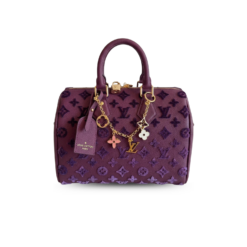 Louis Vuitton Speedy Bandouliere 25 Top Handle Bag 9.8in/ 25cm Purple Gold Hardware For Women