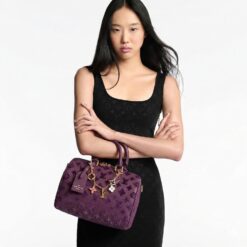 Alternative view of Louis Vuitton Speedy Bandouliere 25 Top Handle Bag 9.8in/ 25cm Purple Gold Hardware For Women