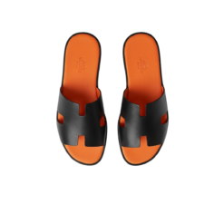 Hermes Izmir Sandals Black/ Orange For Men