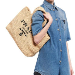 Alternative view of [True-to-ORIGINAL] Prada Crochet Tote Bag 15.7in/ 40cm Beige‎ For Women 1BG392_2A2T_F0018_V_OOL