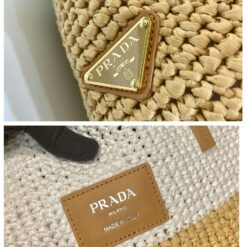 Alternative view of Prada Raffia Tote Bag Beige For Women 15in/38cm 1BG442_2DJS_F0N86_V_OOO