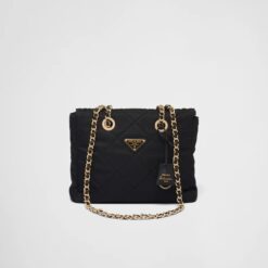Alternative view of Prada Re-Edition 1995 Chaîne Re-Nylon Tote Black Bag For Women 1BG468_2AOS_F0002_V_COO- 25 Cm/ 9.8 Inches