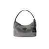 Prada Satin With Crystals Mini Top Handle Bag 8.6in/ 22cm Silver For Women 1BC515_2AWL_F0T7O_V_OOO
