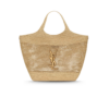 Saint Laurent Icare Tote Bag 21.7in/ 55cm Beige Raffia Bronze Hardware For Women 772191GAAEK2063