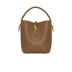 Saint Laurent LE 37 Small Top Handle Bag 7.9in/ 20cm Dark Cork Gold Hardware For Women 7490362R20W2760