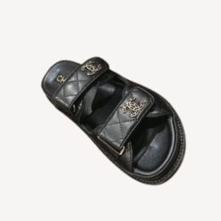 Chanel Sandals With Chanel Logo Black For Women