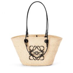 Loewe Anagram Basket Bag Beige/Black For Women 18.1in / 46cm A223T43X02