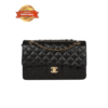 [True-to-ORIGINAL] Chanel Classic Flap Bag Crossbody 10.2in/ 26cm Black Gold Hardware For Women